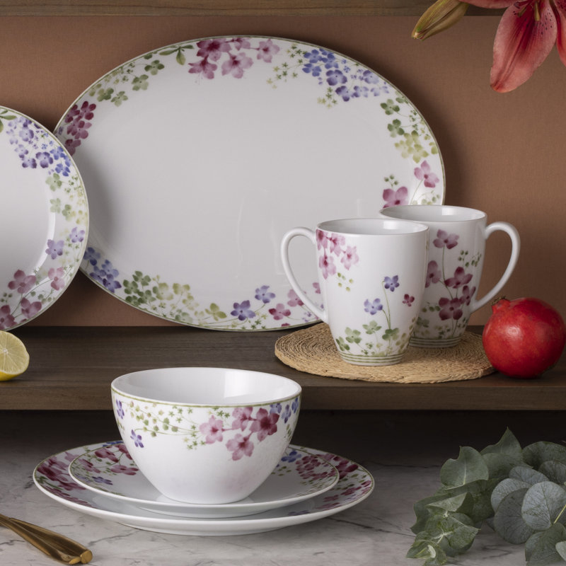 Noritake Bloomington Road Oval Platter, 14", Blue/Green/Pink/Purple