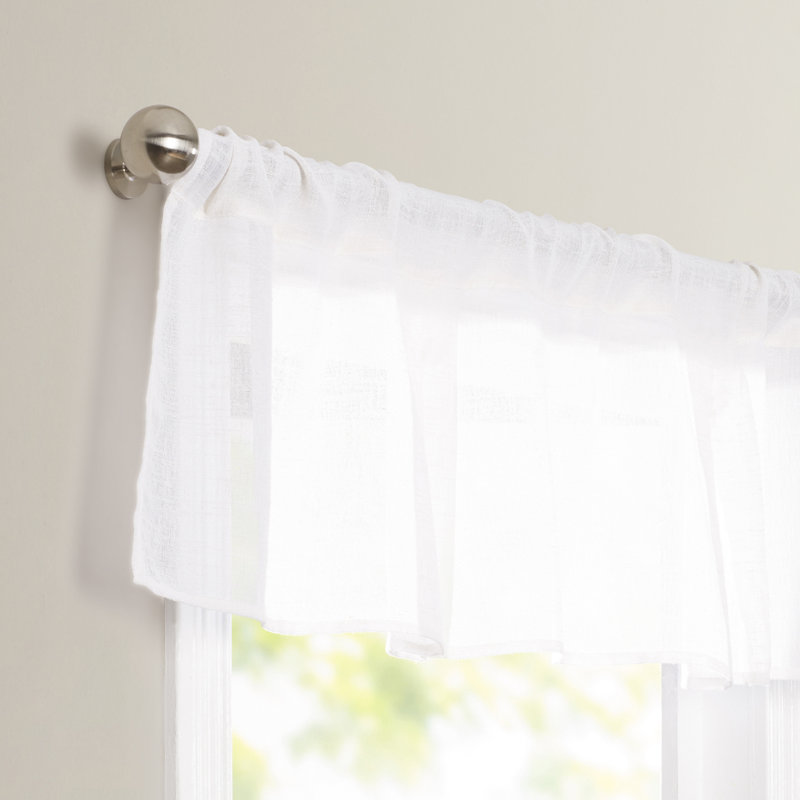 Matanah Tailored Window Valance, Antique White