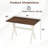  Dining Table w/ X-shaped Frame Wood Grain Texture Tabletop Accent Side Table