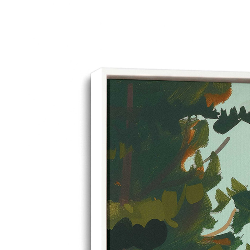 Seacliff Whispers V1 par Azure Artisanal Studio, Cadre flottant blanc opaque, H 32 po x l 22 po x P 1,75 po