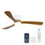 Ventilateur de plafond encastré à 3 pales de 52 po avec éclairage et télécommande APP, à intensité variable, moteur à courant continu réversible, blanc-764405395-757853626