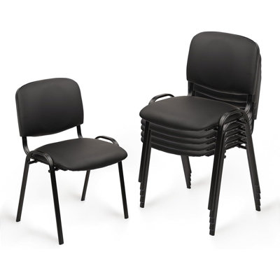 Stacking Waiting Room Chairs, PU Leather Armless Office ...