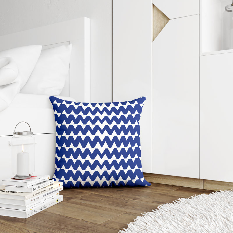 Housse et insert de coussin décoratif en polyester, L 17 po x H 17 po, Bleu marine