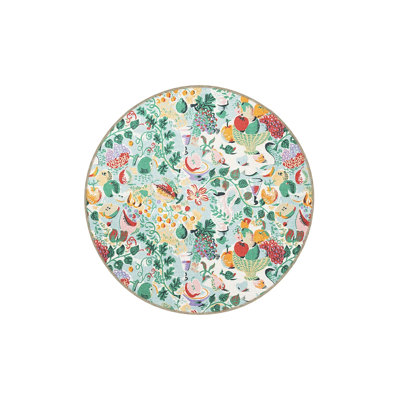 Multicolored Flower And Fruit Patterned Modern Decorative Carpet