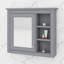 Pharmacie, armoire de rangement de salle de bain murale avec miroir, 3 tablettes ouvertes-708769830