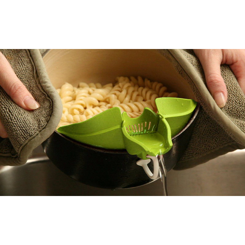 NY Textile Haus Silicone Food Strainer, Green