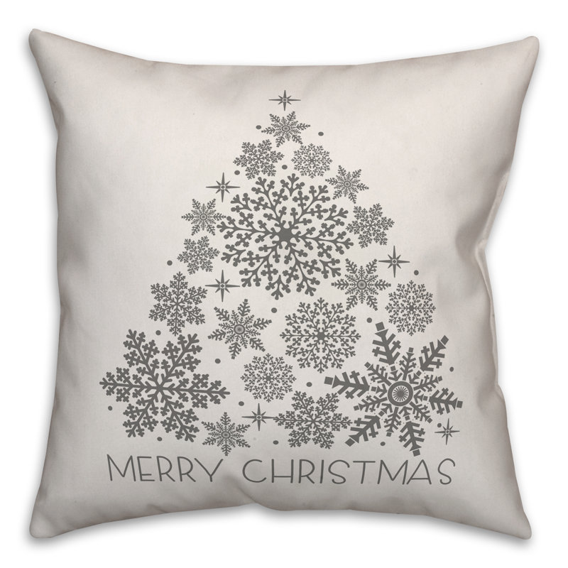  Housse de coussin Merry Christmas, 18 po x 18 po, Polyester/ Bourre en polyester