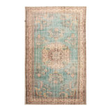 Hand Knotted Oriental Area Rug in Blue