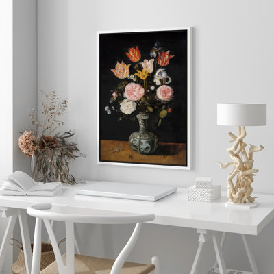 Dark Flower Bouquets In The Vase Illustrations Rustic French Country Decor