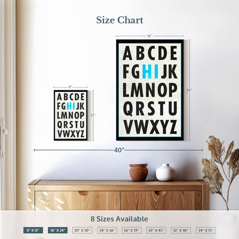 Hi Hi Alphabet, H 12 po x l 8 po