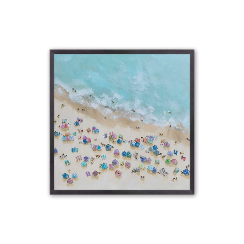 «Summer Crowd», reproduction d'art, H 13,75 po x l 13,75 po, Zinc patiné