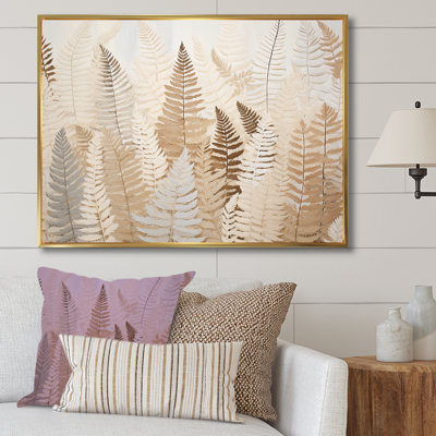 Golden Ferns Silent Symphony VII - reproduction d'art sur toile