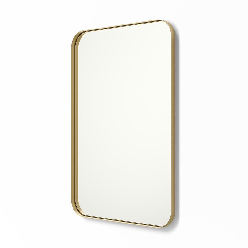Miroir décoratif Jonasia, 36 po x 24 po, Doré