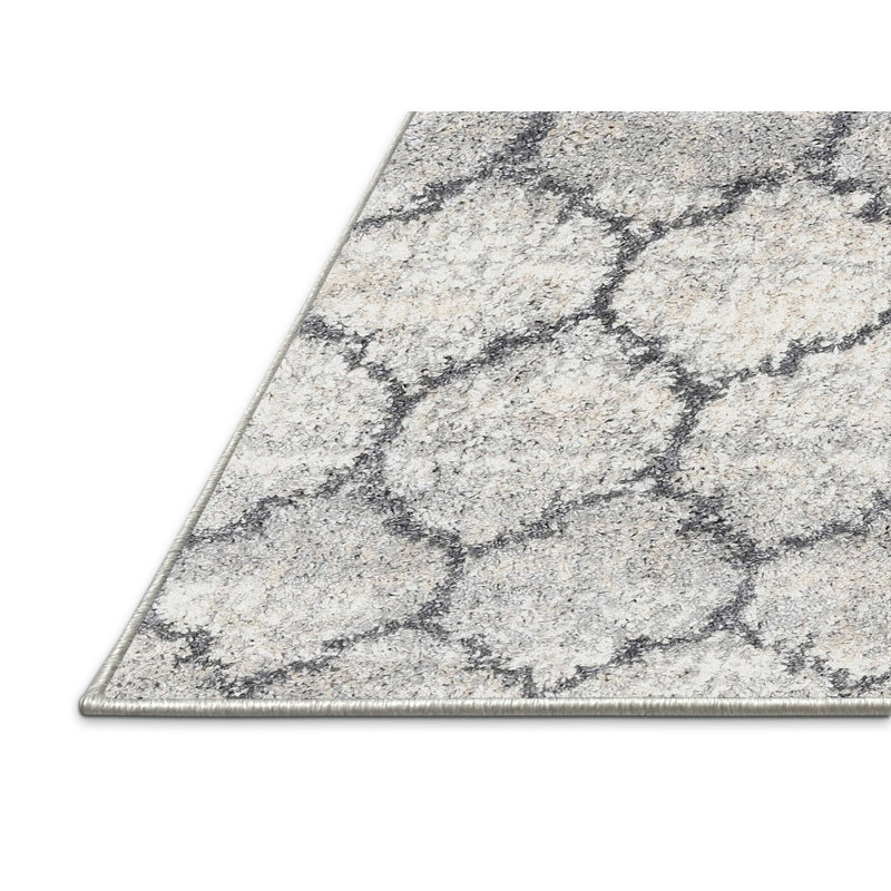 Tapis contemporain gris, Rectangle 7 pi x 10 pi