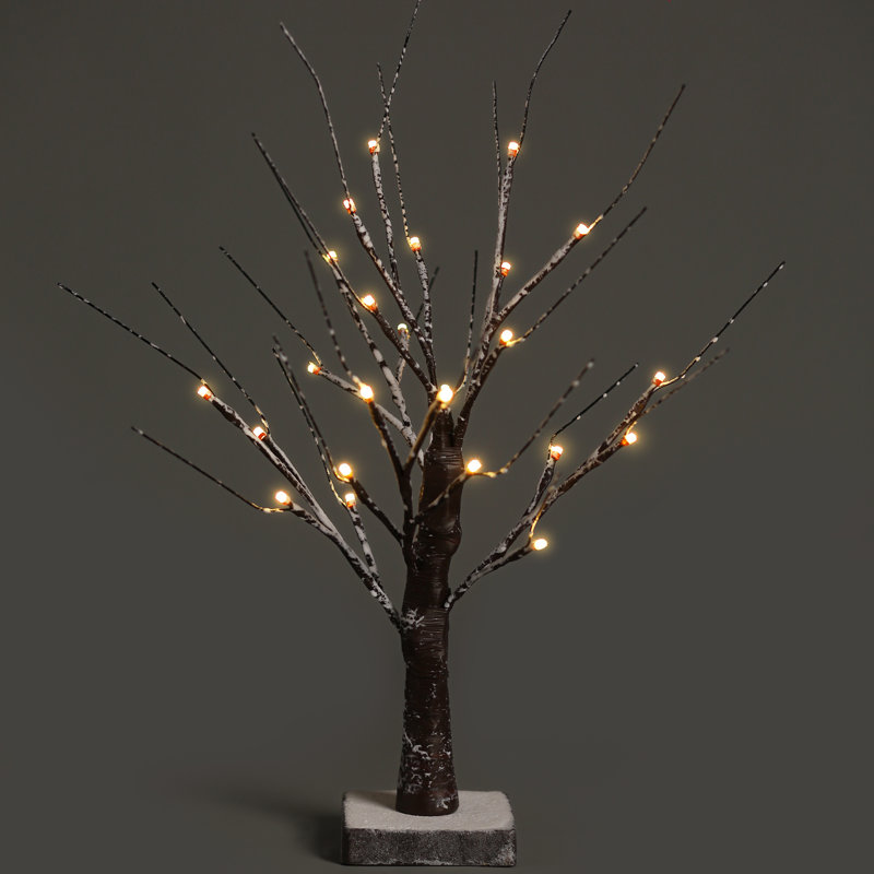 Twig Birch Tree Snow Effect with Lights