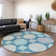 Premium Machine Washable Prisco Teal Rug