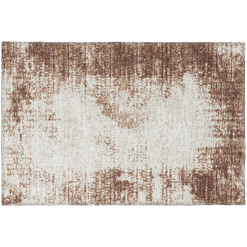 Chenille Abstract Indoor / Outdoor Rug, Rectangle 1'8" x 2'6"