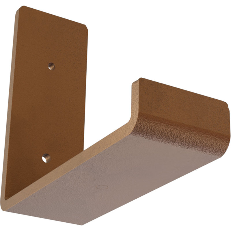 Support de tablette en acier, Cuivre martelé, H 5 po x l 2 po x P 6 po