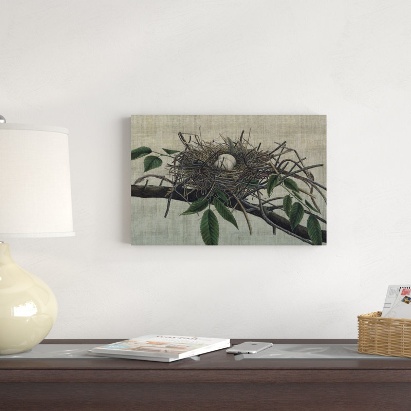 «Nesting III» par John Butler - peinture sur toile tendue, H 12 po x l 18 po x P 1,25 po