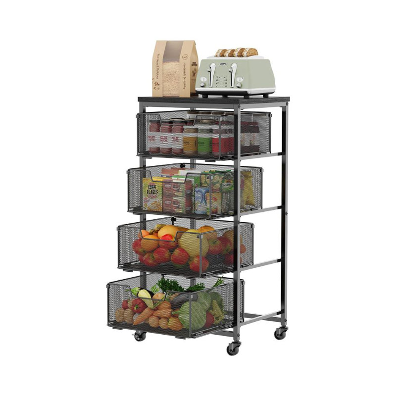 Rangement à 4 niveaux pour cuisine et rangement