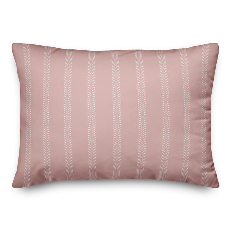Striped Outdoor Throw Pillow, Pink