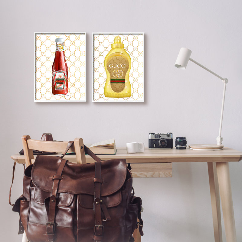 Étincelles de cuisine Fashion Kitchen Condiments, H 14 po x l 22 po x P 1,5 po, Giclée encadrée blanc bord de mer