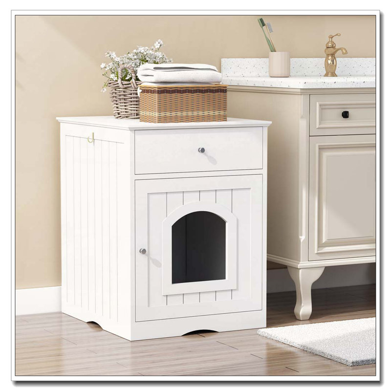 Caisse en bois pour animal de compagnie, Blanc