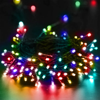 Guirlande de 200 lumières DEL Draupadi de 25,83 pi à énergie solaire (connectables de bout en bout) pour les décorations de Noël