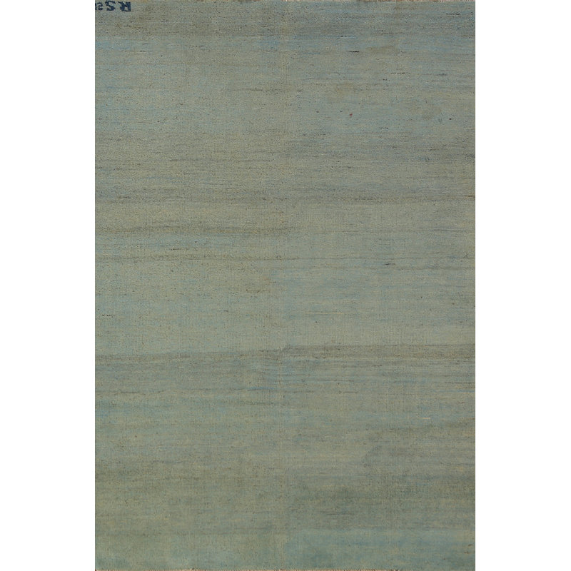 Tapis vert et bleu Gabbeh