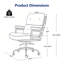 Mid Back Genuine Leather Executive Office Chair With Aluminum Frame, Swivel Computer Desk Chair-1328196403