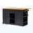 53Inch Large Kitchen Island With 2 Bar Stools, Power Outlet,Door Internal Storage Rack, Kitchen Storage Cart On 5 Wheels With Drop Leaf, 5 Open Side Racks, 3 Drawers, For Kitchen,Dining Room,Black-1338798530