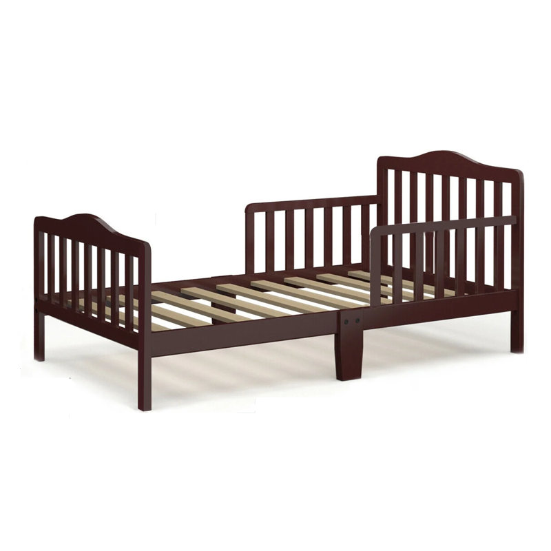 Lit pour tout-petits en bois massif Donovan par Harriet Bee, Espresso (Java)