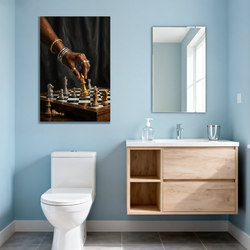 Pièces à main Fashion Chess Board, H 12 po x l 18 po