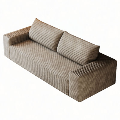 Canapé Bonaser 63 po 2 pièces, tissu en velours côtelé, sièges profonds, canapé causeuse confortable, sans assemblage, 1 pièce pour salon, chambre à coucher, salle de conférence, appartement