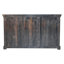 Buffet rustique en bois, 6 compartiments, doré, noir cendré et brun