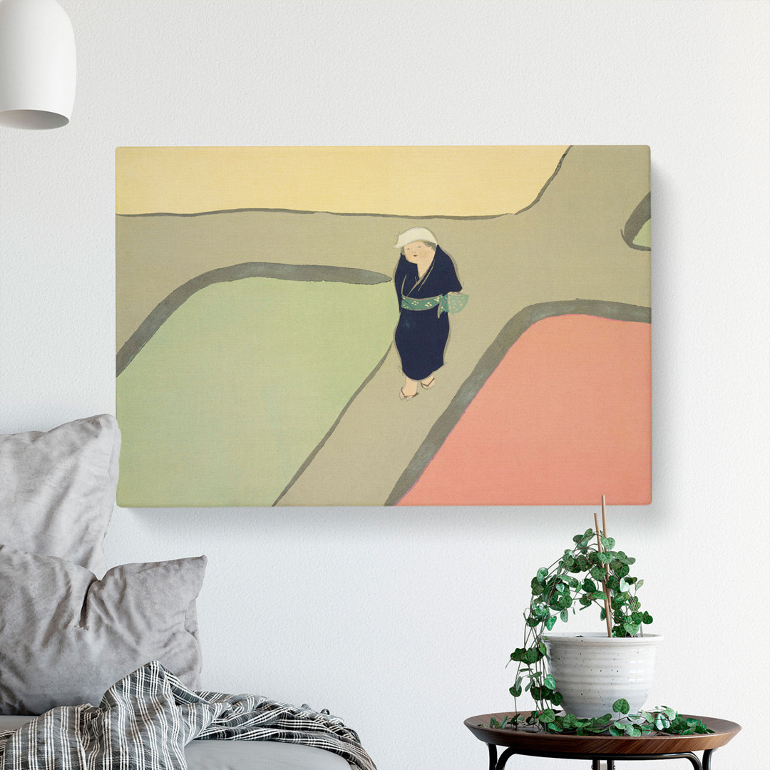 Path Through The Fields by Kamisaka Sekka - Wrapped Canvas