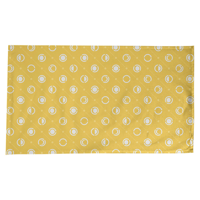 Nappe des phases de lune classiques, Blanc/jaune
