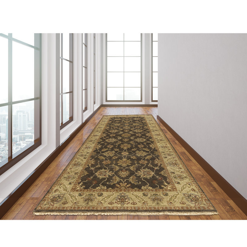 Wool Oriental Area Rug, Runner 2'6" x 22'