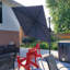 Parasol en porte-à-faux gris pivotant rectangulaire pivotant de 120 po x 72 po avec rotation à 360 degrés Rossner-1167155967