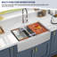 Évier de cuisine 36 pouces à tablier frontal en acier inoxydable de calibre 16 T304-129872584