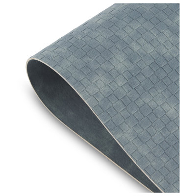 Dainty Home Sorento Vegan Leather Reversible Pattern to Solid 12" x 18" Rectangular Placemat Set