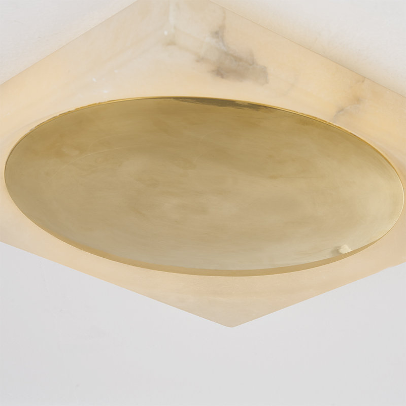 Hamel 1 Light Flush Mount, Vintage Brass