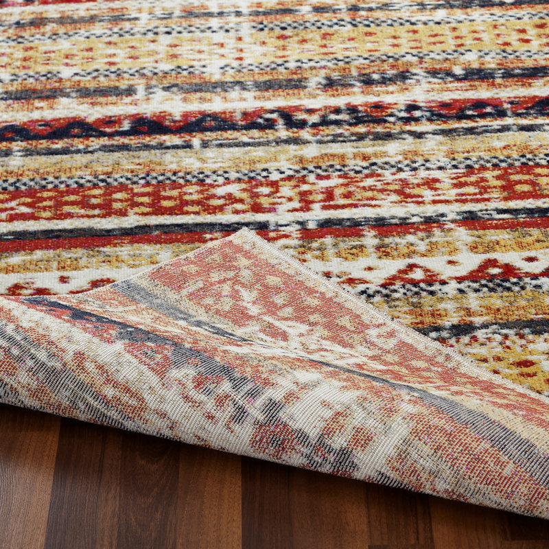 Deaton Southwestern Area Rug in Gold, Rectangle 9'3" x 13'