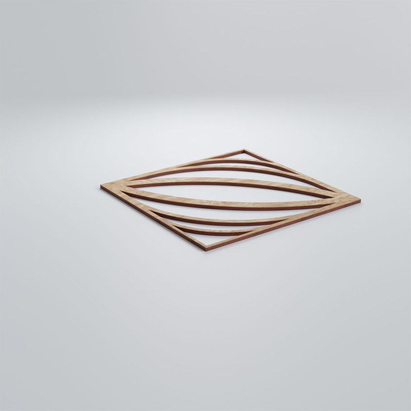 Panneaux muraux décoratifs en bois Otis, Chêne rouge, H 11 3/8 po x l 11 3/8 po x P 1/4 po