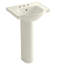 Veer™ Ceramic Pedestal Bathroom Sink with Overflow-10942341-46044464-19195676