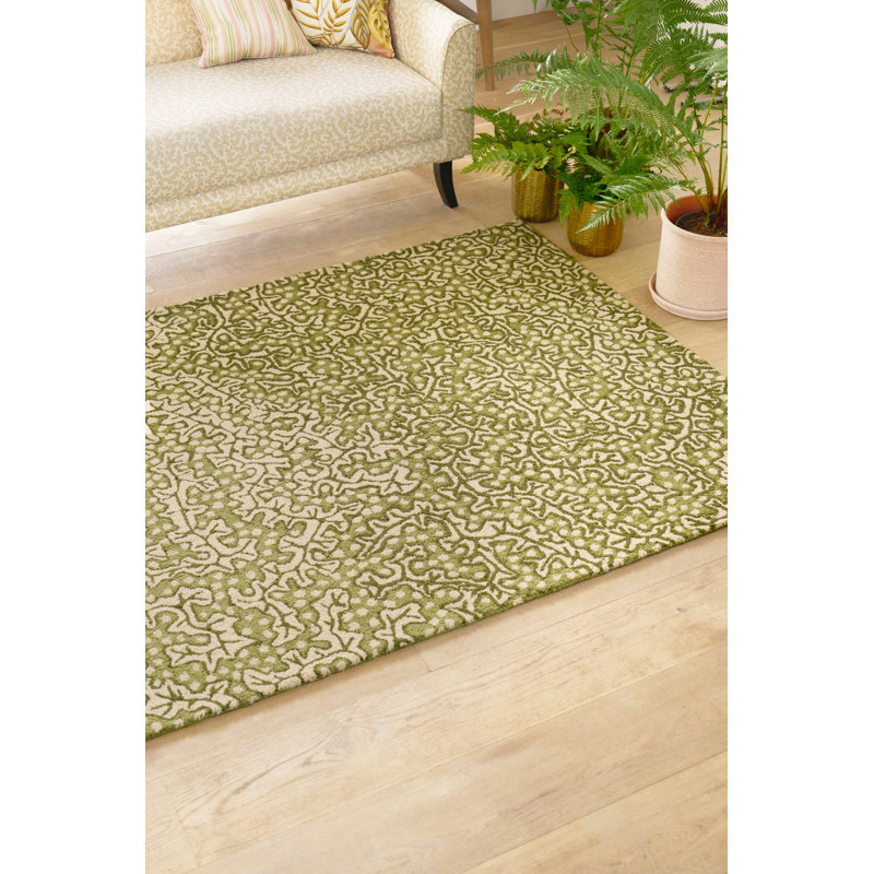 Truffle Hand Tufted Floral Area Rug, Rectangle 4'7" x 6'6"
