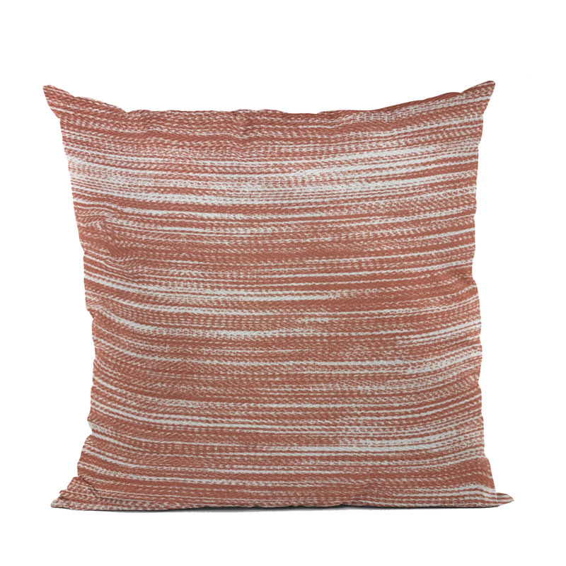 Shower Indoor/Outdoor Pillow Cover & Insert, 18" x 18", Red, Beige