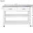 Stainless Steel Table Top Kitchen Cart In White - Two Drawers For Streamlined Cabinet Storage Cart, Organized Counter
