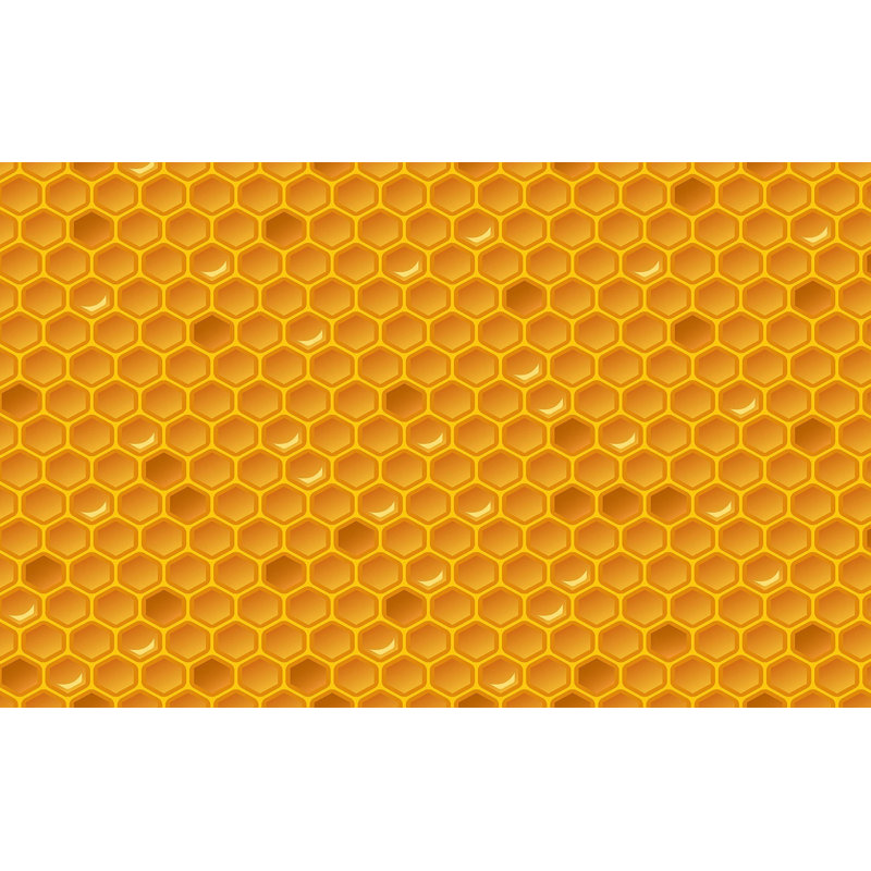 Premium Peel & Stick Wall Mural - Honeycomb Pattern, 96" L x 120" W