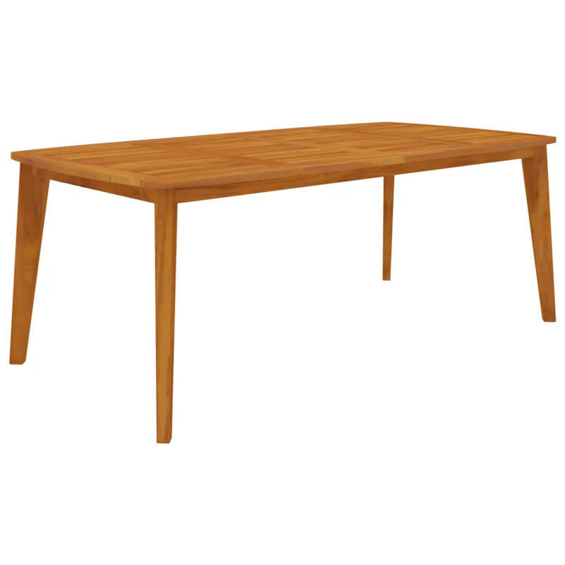 Basquez Square Acacia Solid Wood Outdoor Dining Table - 85 cm W 85 cm D, 75cm H x 200cm L